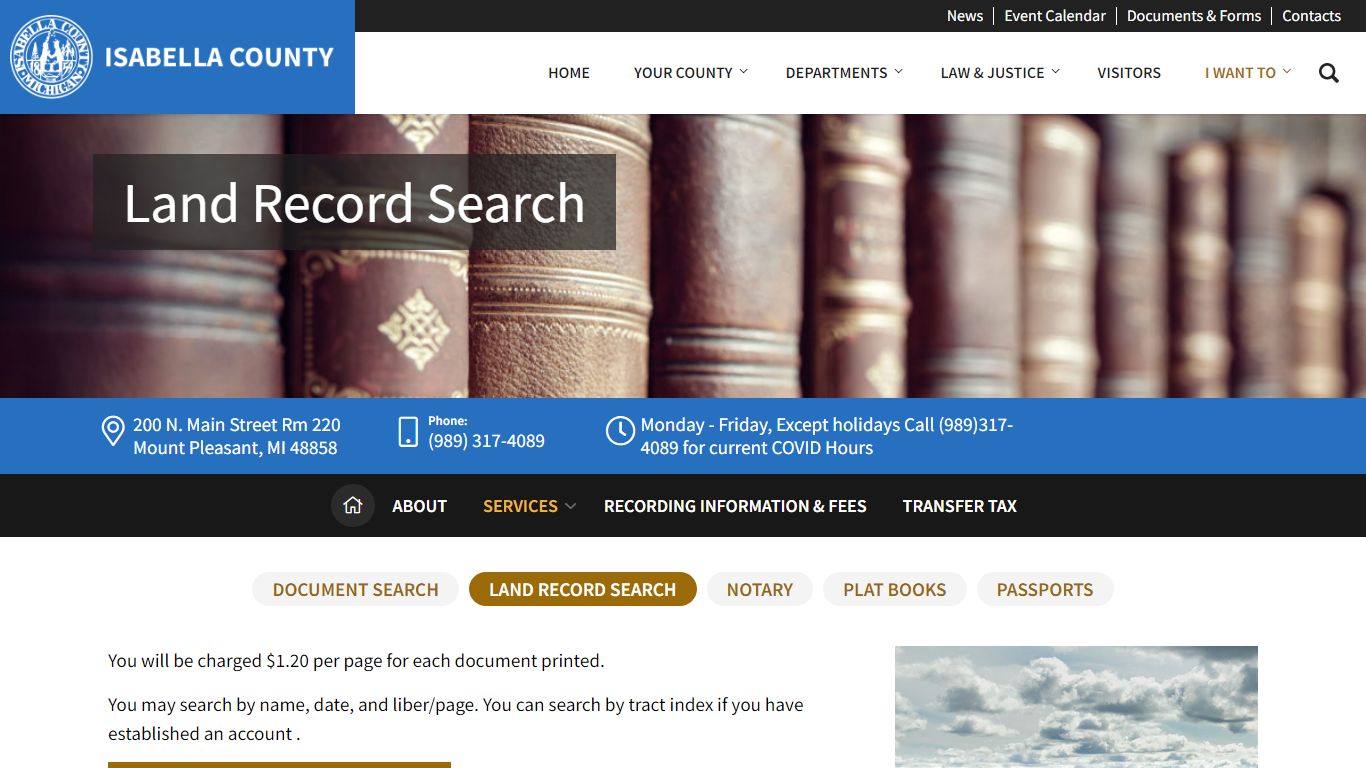 Land Record Search – Isabella County Michigan